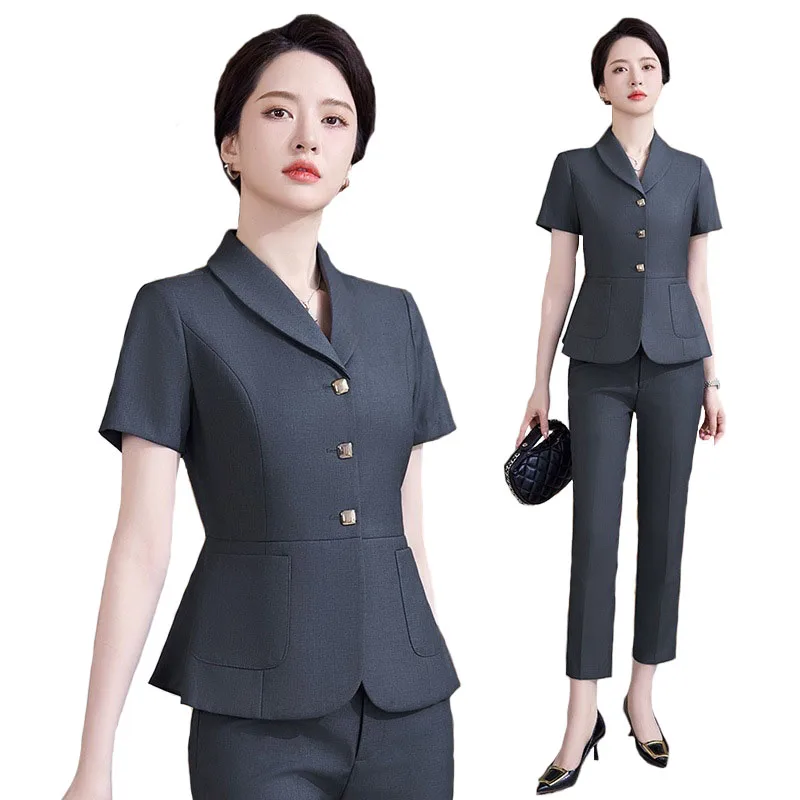 Women'S Formal Wear Pantsuits - Pop 2024 Musim Panas Formal Gaya