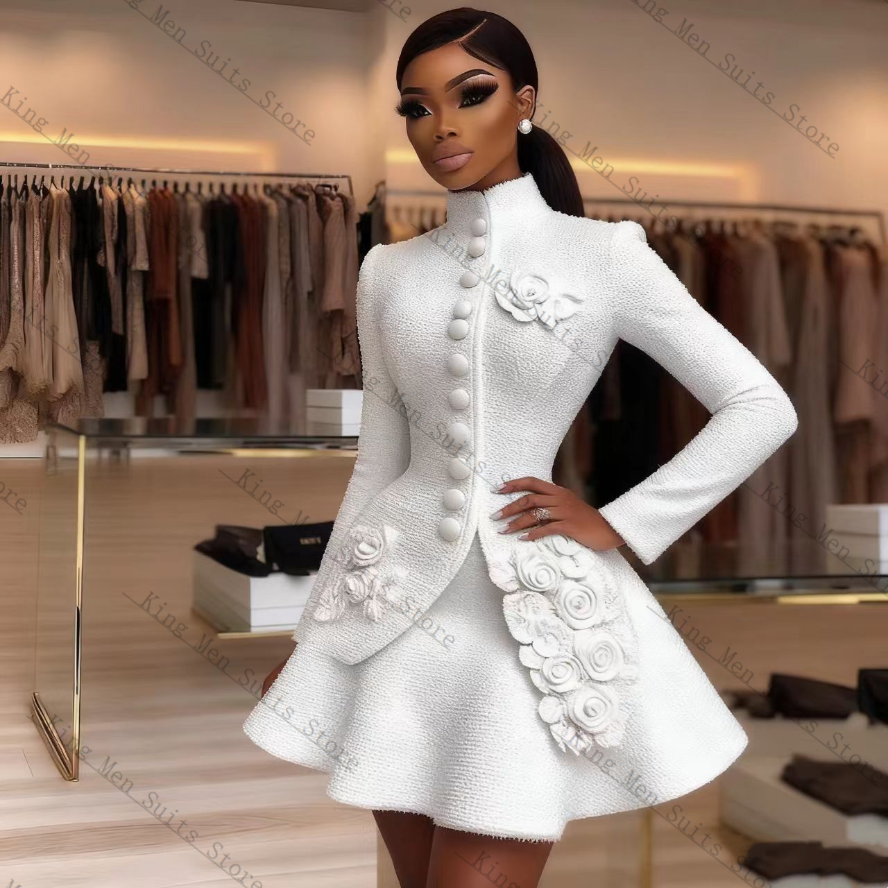 Women'S Formal Wear For A Wedding - Setelan Jas Wanita Mewah Warna Putih