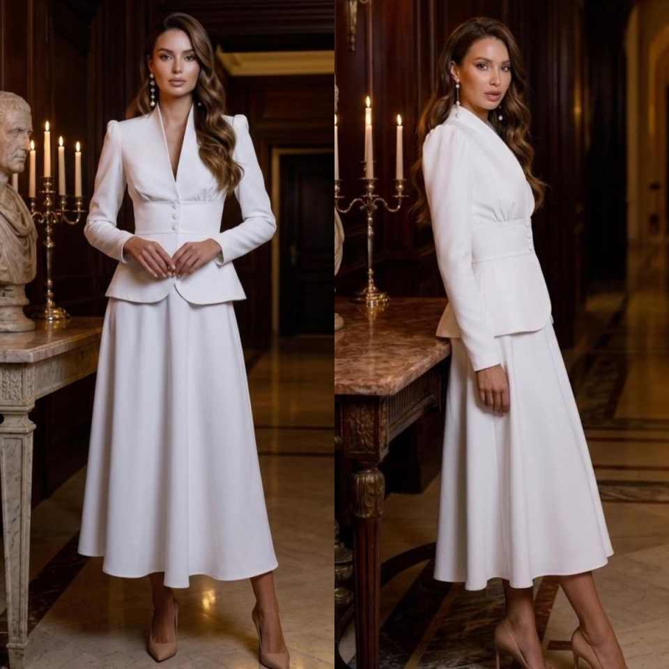 Women Formal Wear With Skirt - Setelan Wanita Dua Potong Elegan, Blazer
