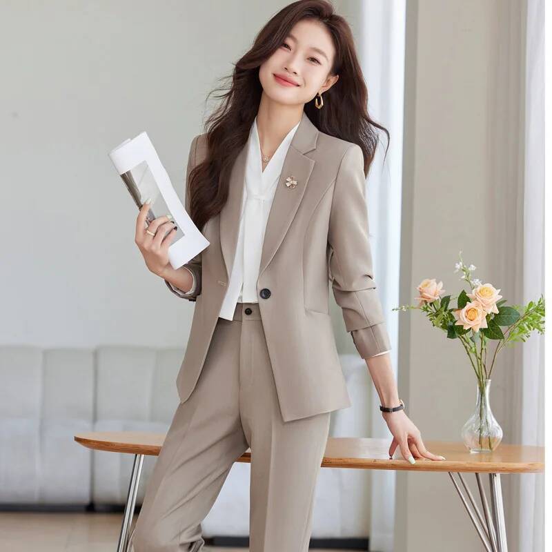 Gaya Seragam Formal Musim Gugu - Women'S Formal Wear Pantsuits ulasan dan harga