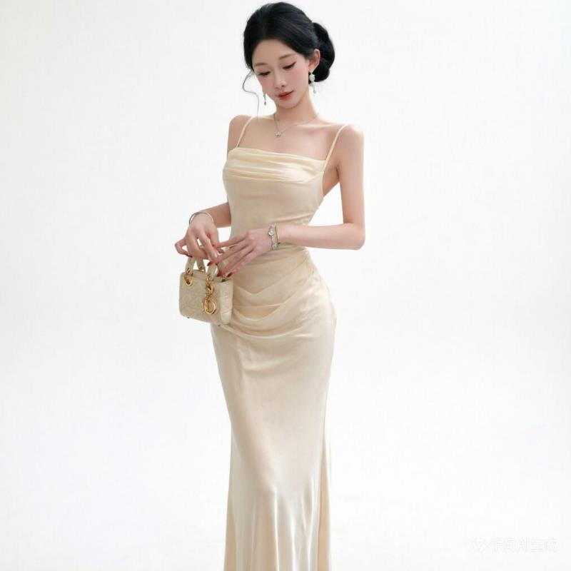 Gaun Slip Jaring Beige Chic, G - Women Formal Wear M&S ulasan dan harga