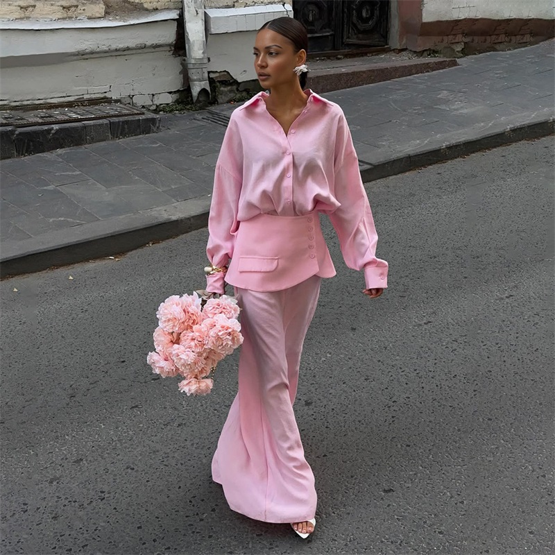 Setelan Rok Wanita Warna Pink  - Women Formal Wear With Skirt ulasan dan harga