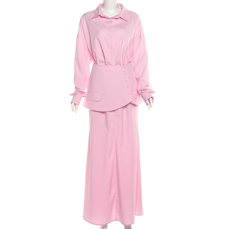 Setelan Rok Wanita Warna Pink  - Women Formal Wear With Skirt ulasan dan harga