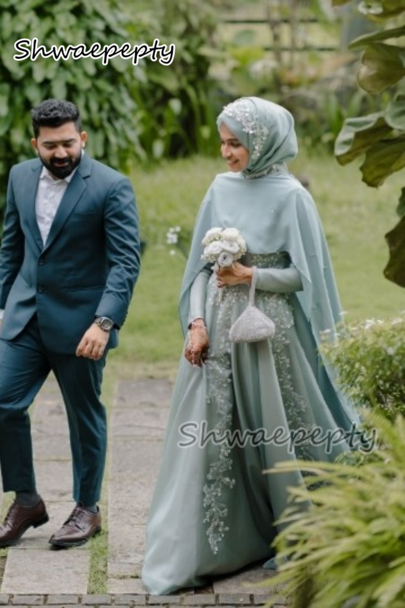 Gaun Malam Muslim Elegan denga - Women Formal Wear Hijab ulasan dan harga