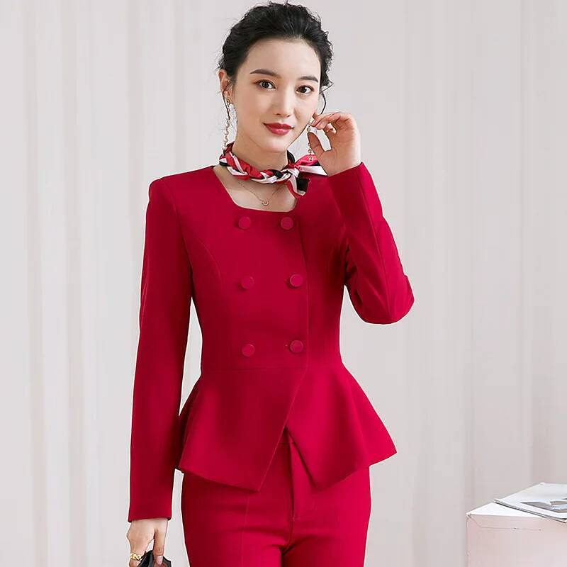 Blazer Pakaian Kerja Bisnis Wa - Women'S Formal Wear Pantsuits ulasan dan harga