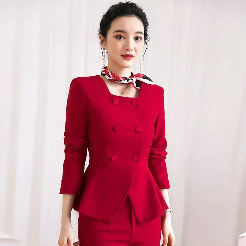 Blazer Pakaian Kerja Bisnis Wa - Women'S Formal Wear Pantsuits ulasan dan harga