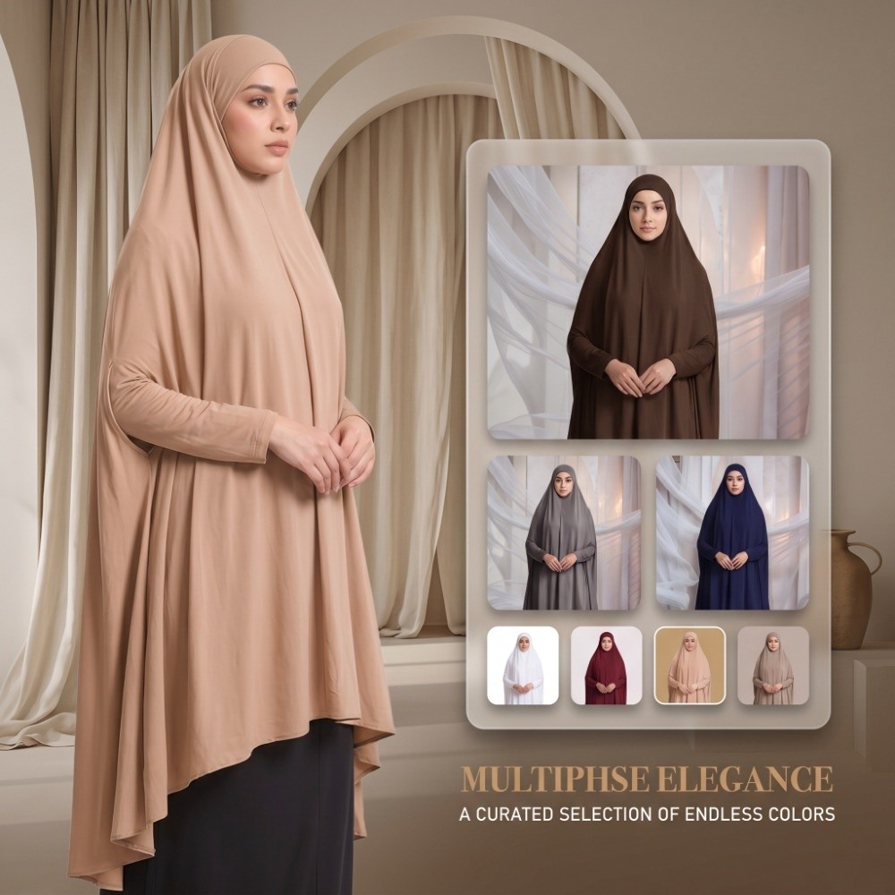 Kaftan Polos Abaya Muslim Eleg - Women Formal Wear Hijab ulasan dan harga