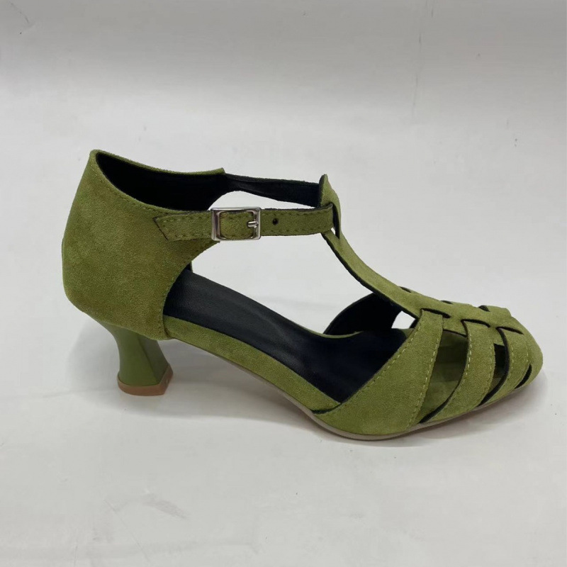 Sandal Wanita Hijau Suede Kitt - Kitten Heel Women ulasan dan harga
