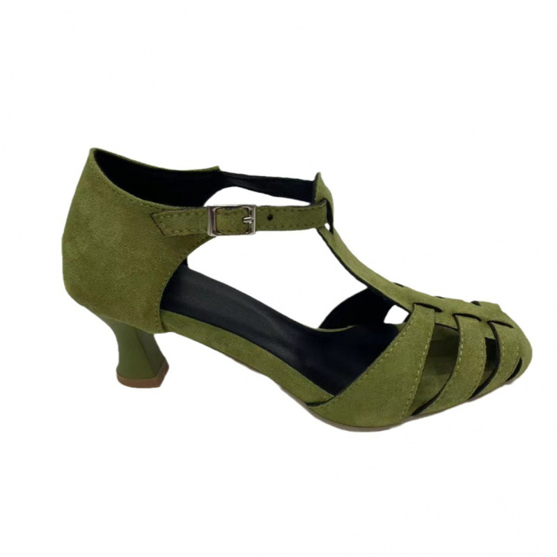 Sandal Wanita Hijau Suede Kitt - Kitten Heel Women ulasan dan harga