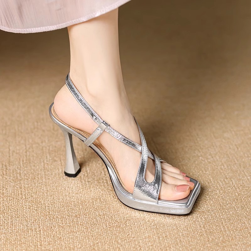 Sandal Ujung Terbuka Hak Kucin - Kitten Heel Women ulasan dan harga
