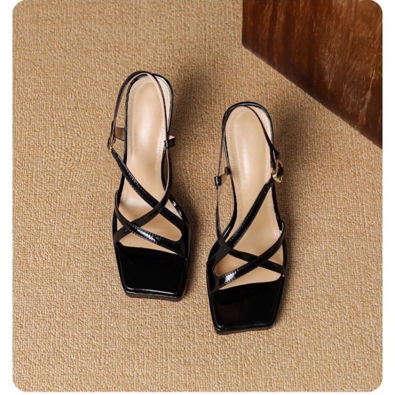 Sandal Ujung Terbuka Hak Kucin - Kitten Heel Women ulasan dan harga