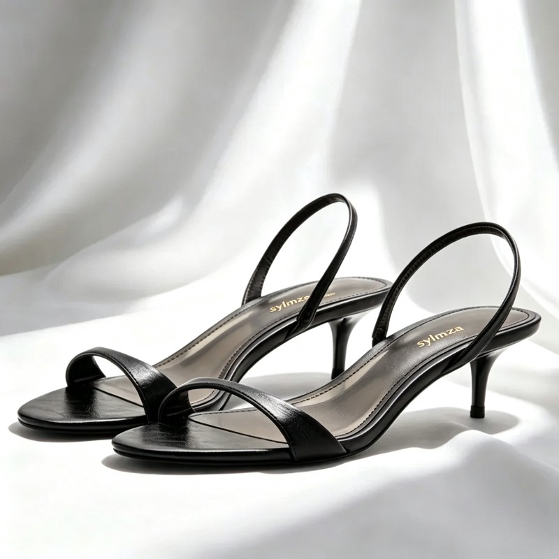 Sandal Hak Tinggi Terbuka di B - Kitten Heel Women ulasan dan harga
