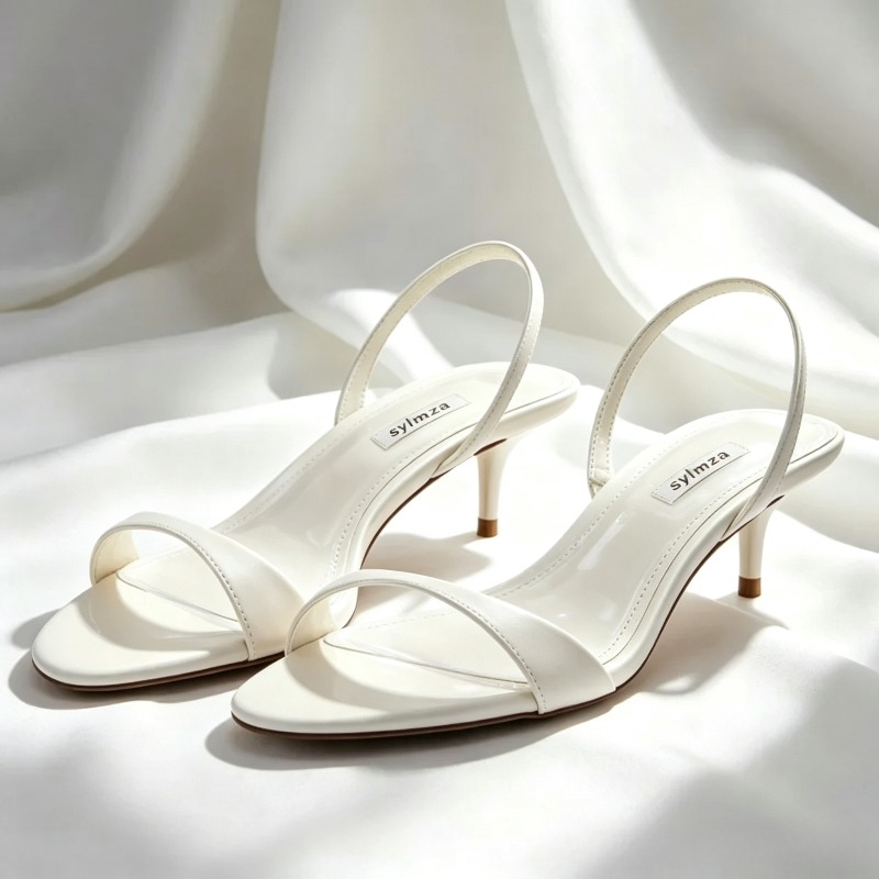 Sandal Hak Tinggi Terbuka di B - Kitten Heel Women ulasan dan harga