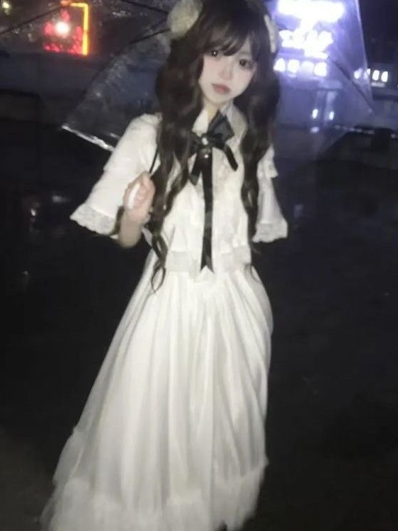 Gaun Maxi Putih Bergaya Jepang - Women Formal Wear With Skirt ulasan dan harga