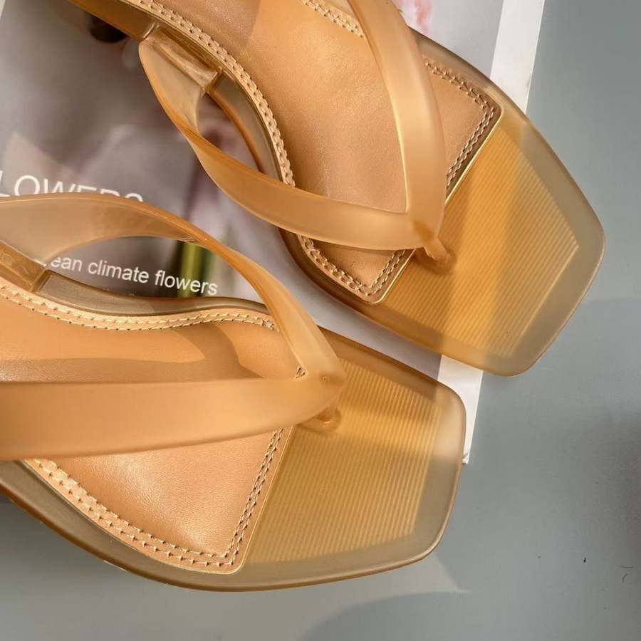 Sandal Thong PVC Hijau Zaitun  - Kitten Heel Women ulasan dan harga