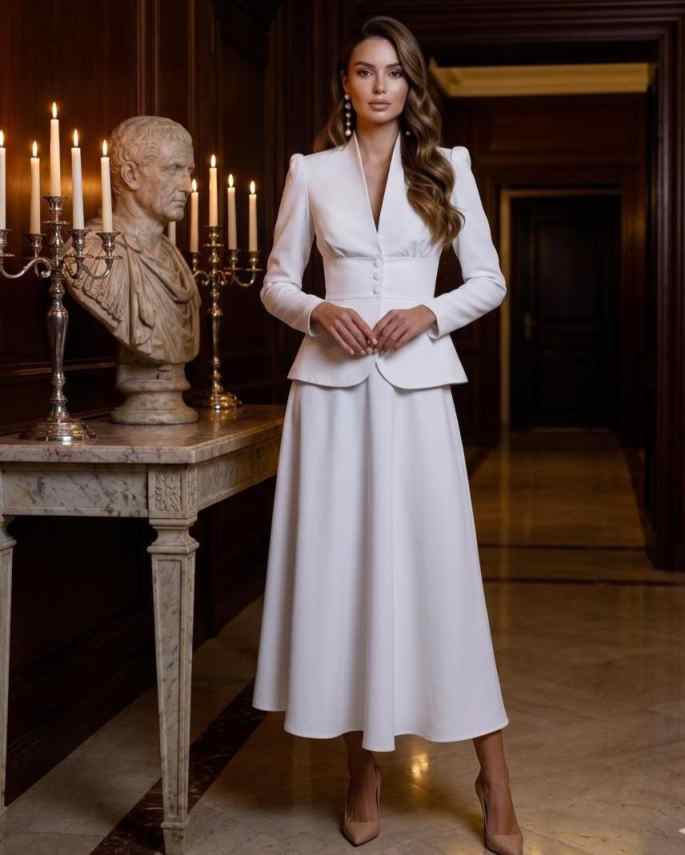 Setelan Wanita Dua Potong Eleg - Women Formal Wear With Skirt ulasan dan harga