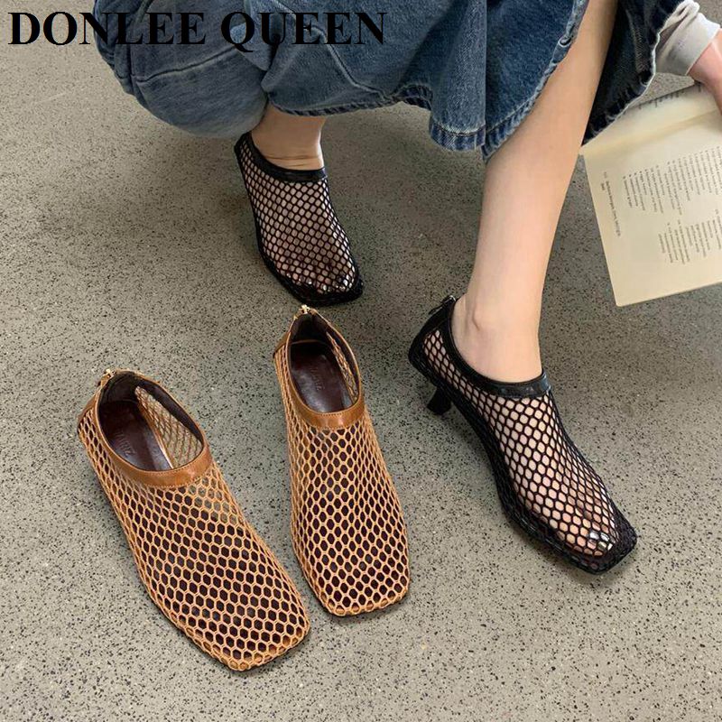 Sandal Mule Vintage Berbahan M - Kitten Heel Women ulasan dan harga