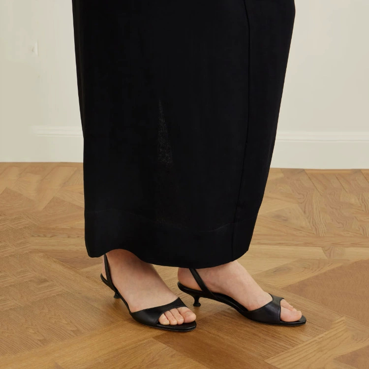 Sandal Wanita Kulit Minimalis  - Kitten Heel Women ulasan dan harga