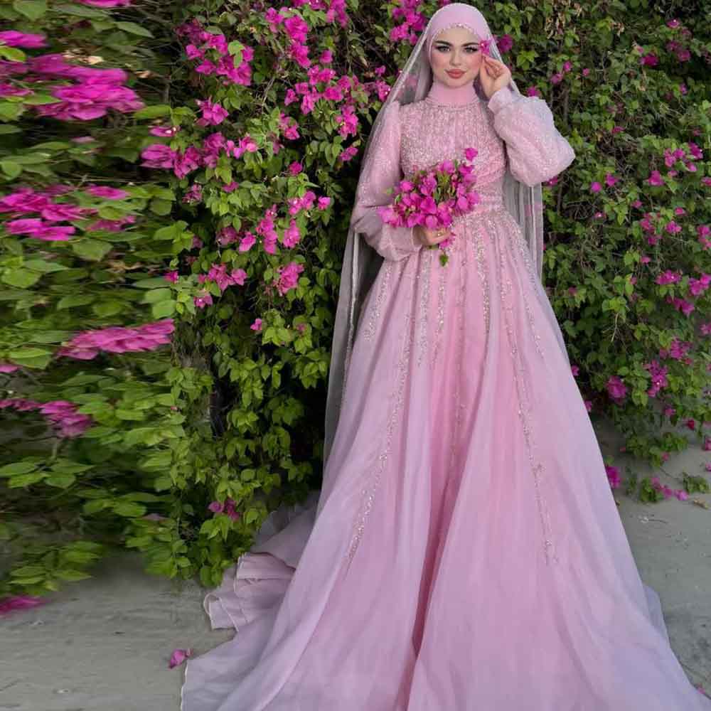 Gaun Malam Abiye Mewah Khusus  - Women Formal Wear Hijab ulasan dan harga