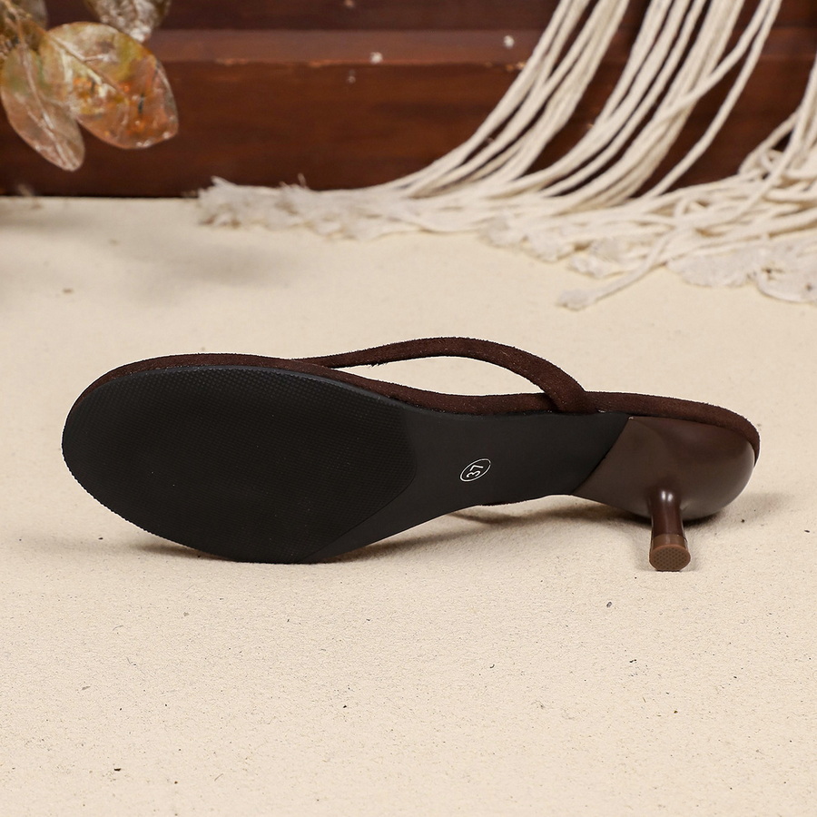 Sandal Thong Hak Tinggi Suede  - Kitten Heel Women ulasan dan harga