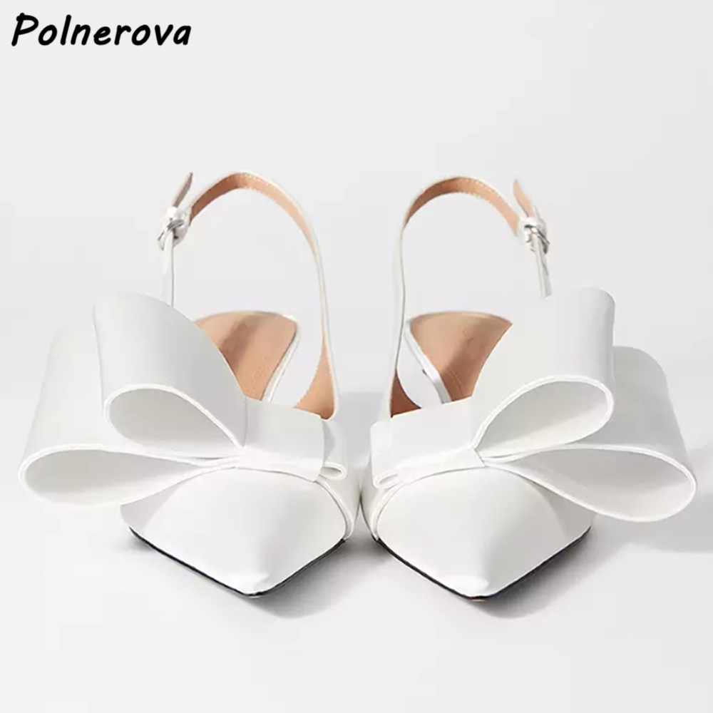 Sandal Kupu-kupu Putih Hak Kit - Kitten Heel Women ulasan dan harga